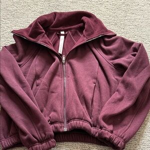 lululemon athletica Maroon Full-Zip Fleece Jacket